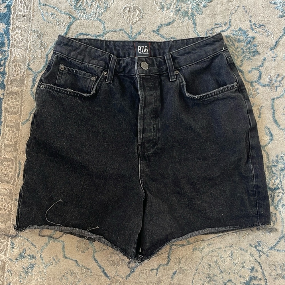 Long inseam jean shorts